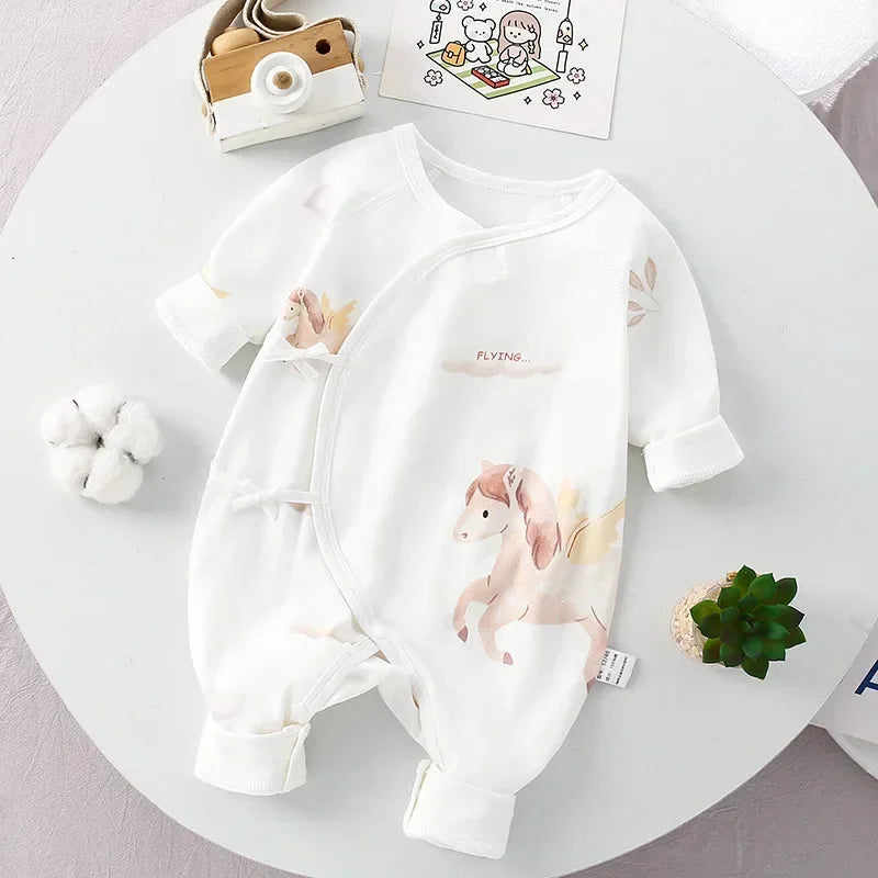 Ropa de otoño para niños recién nacidos, pelele sin hueso de algodón orgánico, ropa para gatear, mono de primavera y mono de una pieza para bebé