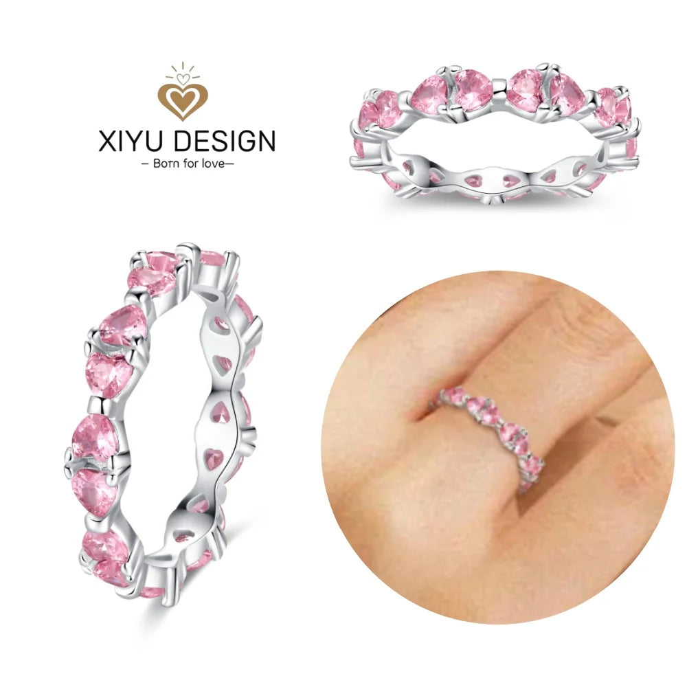 2024 nuevo anillo de plata 925 anillo de lazo brillante de circón anillo de boda de dedo Original S925 DIY regalo de joyería fina para mujer