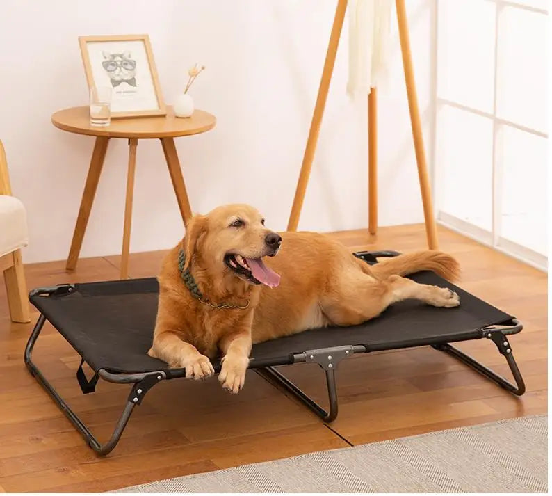 Cama antihumectante para perros, cama transpirable para perros grandes, plegable, para acampar y dormir, perrera colgante para el suelo