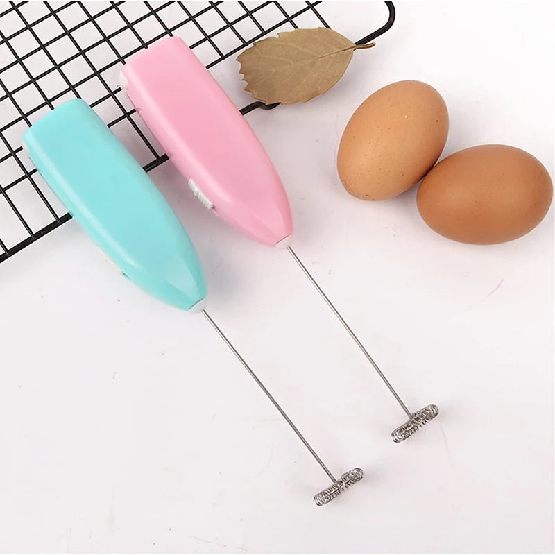 Batidor de huevos eléctrico de mano, Mini Espumador de leche con batería, mezclador de bebidas y café, Espumador de leche, herramientas de cocina