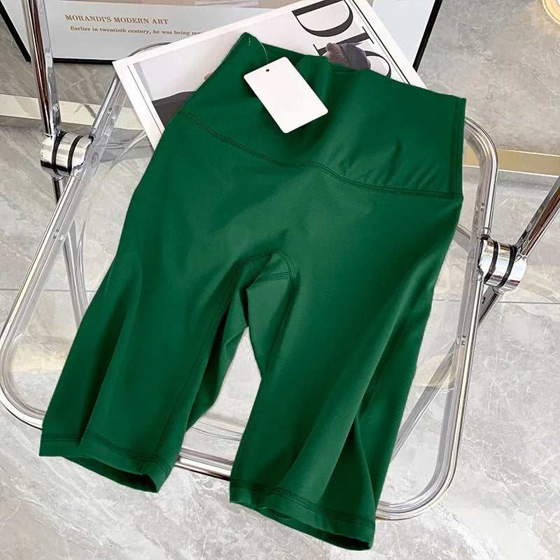 Pantalones cortos de Yoga de verano, mallas elásticas transpirables, mallas deportivas de secado rápido, Fitness, Yoga, ciclismo, pantalones cortos atléticos para gimnasio