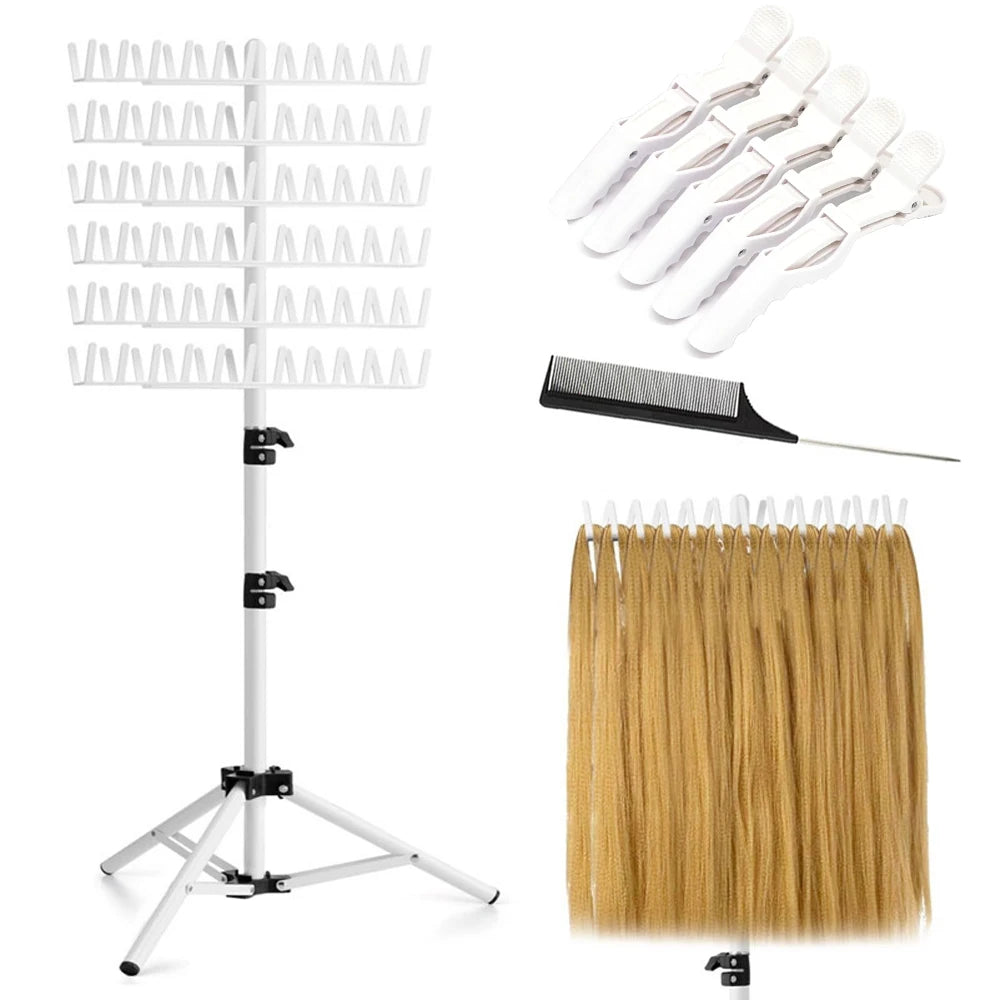 Nunify-estante para el cabello para trenzar, divisor de 144 clavijas para soporte separador, estante para el cabello trenzado, soporte de extensión de pie, colgador