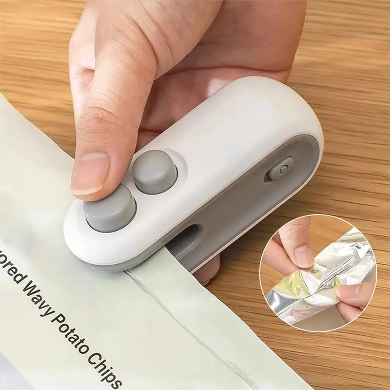 Mini Sellador de Alimentos Portátil, Recargable por USB, Sellador de Bolsas para Almacenamiento de Alimentos, Dispositivo Portátil para Mantener la Frescura