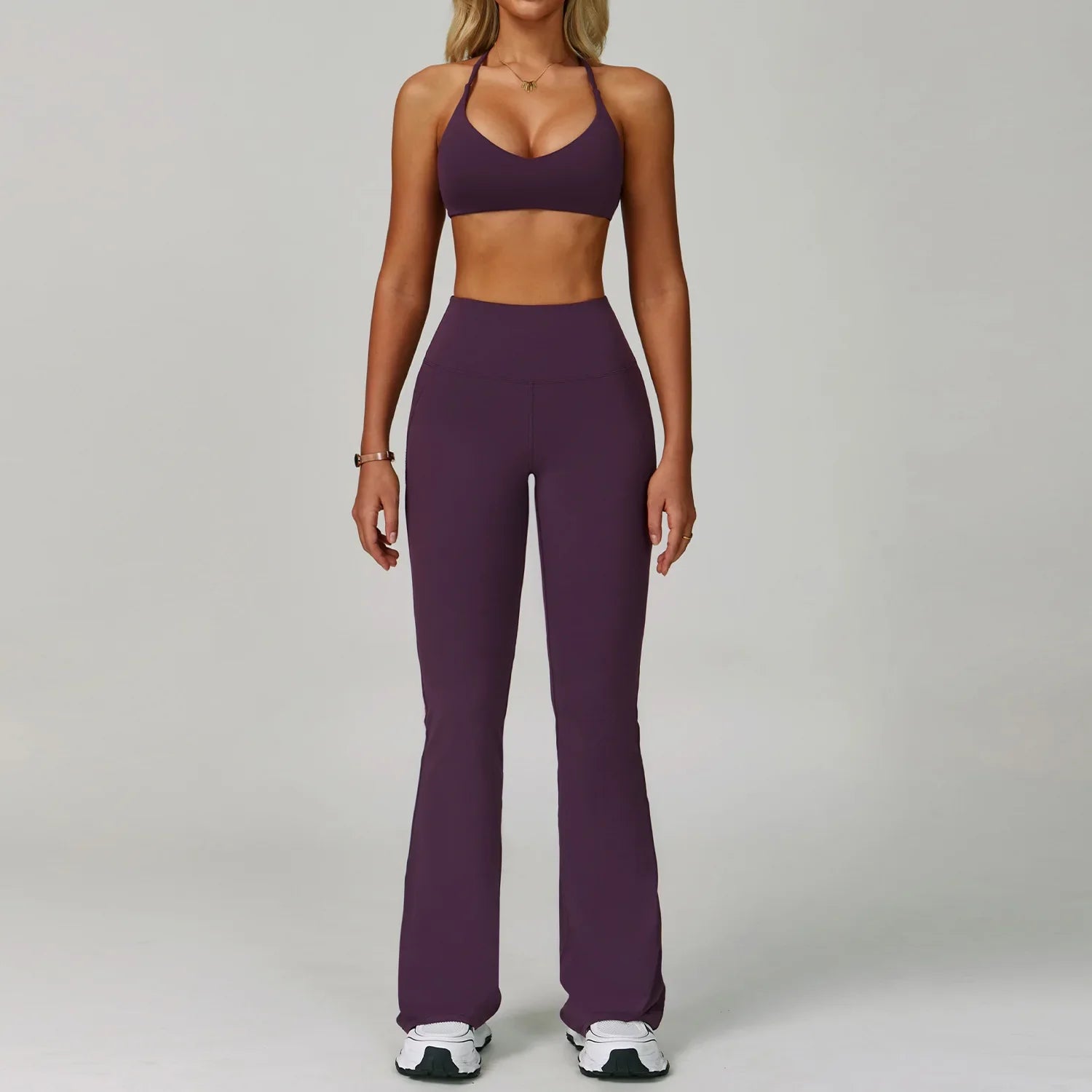 Conjuntos de 2 uds de chándal para mujer, ropa deportiva, conjuntos de Yoga, ropa deportiva, sujetador de entrenamiento, conjunto de mallas de cintura alta, ropa de gimnasio, trajes deportivos