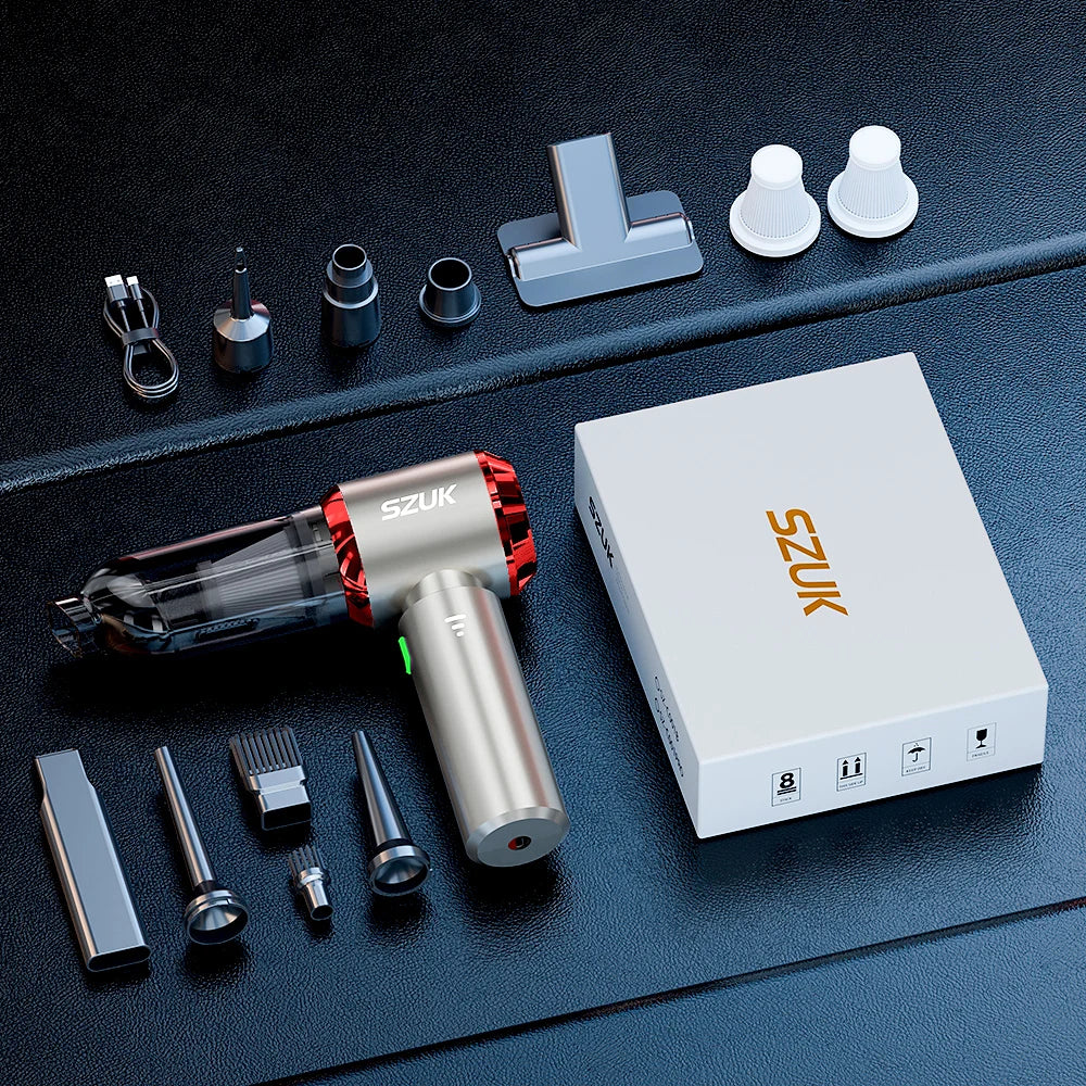 SZUK C012MAX aspiradora de coche, Mini máquina de limpieza de succión fuerte, soplador portátil inalámbrico, electrodomésticos