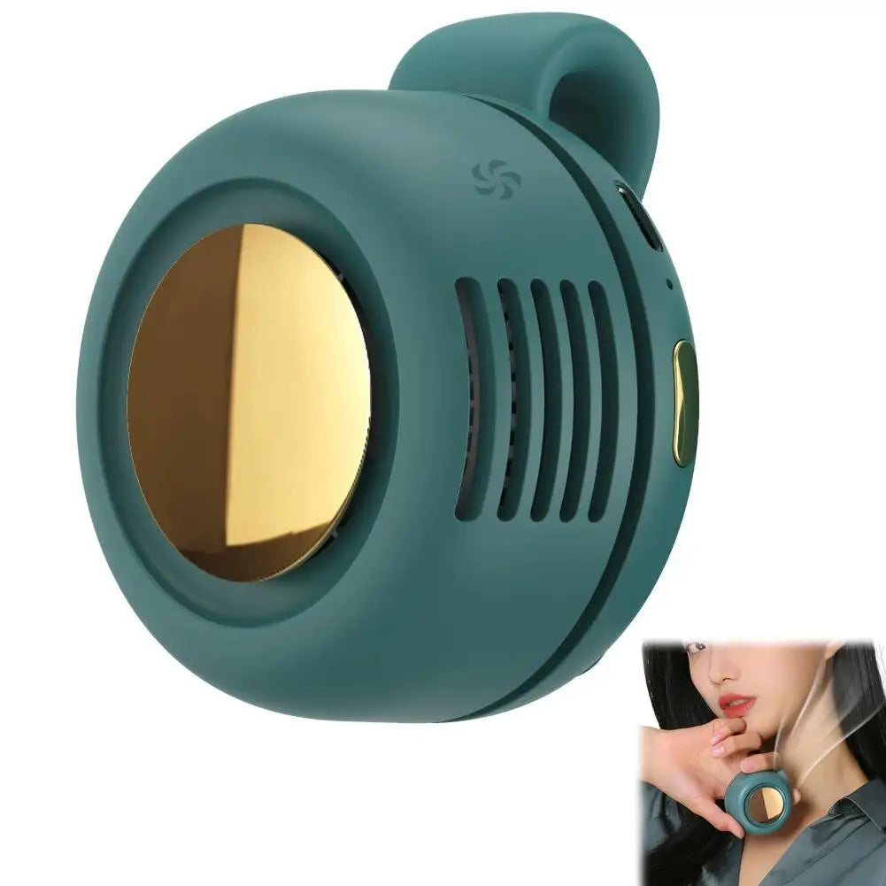 Mini ventilador con clip para colgar en la cintura y el cuello, ventilador eléctrico de refrigeración por aire, ventilador USB sin aspas para acampar al aire libre, accesorios de pesca