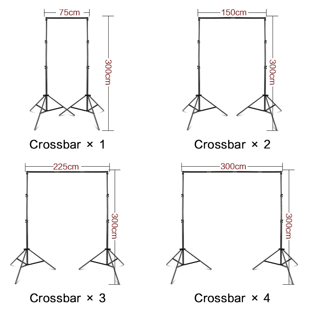 Sistema de soporte de fotografía, trípode de fondo ajustable, Kits de estudio fotográfico, marco de fondos de pantalla verde Chromakey, soporte de fondo