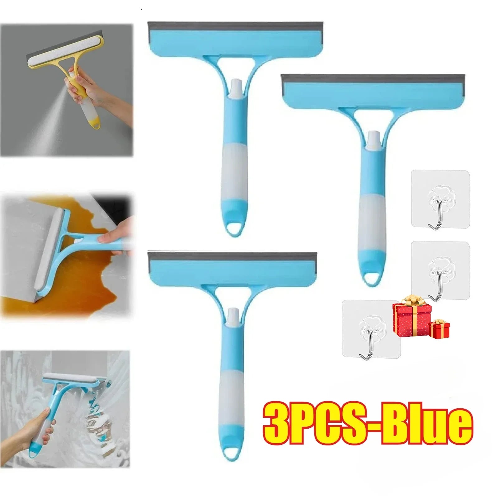 1/2/3 Uds limpiador a vapor ventana Squeardo para gafas escurridor baño limpiaparabrisas limpiador de ventanas escurridor de vidrio ventana de vidrio de coche