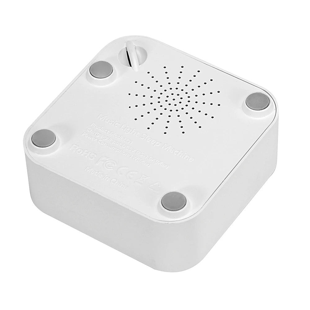 Máquina de ruido blanco para bebé para dormir, chupete de sonido portátil con 10 sonidos relajantes, recargable por USB, temporizador de apagado automático
