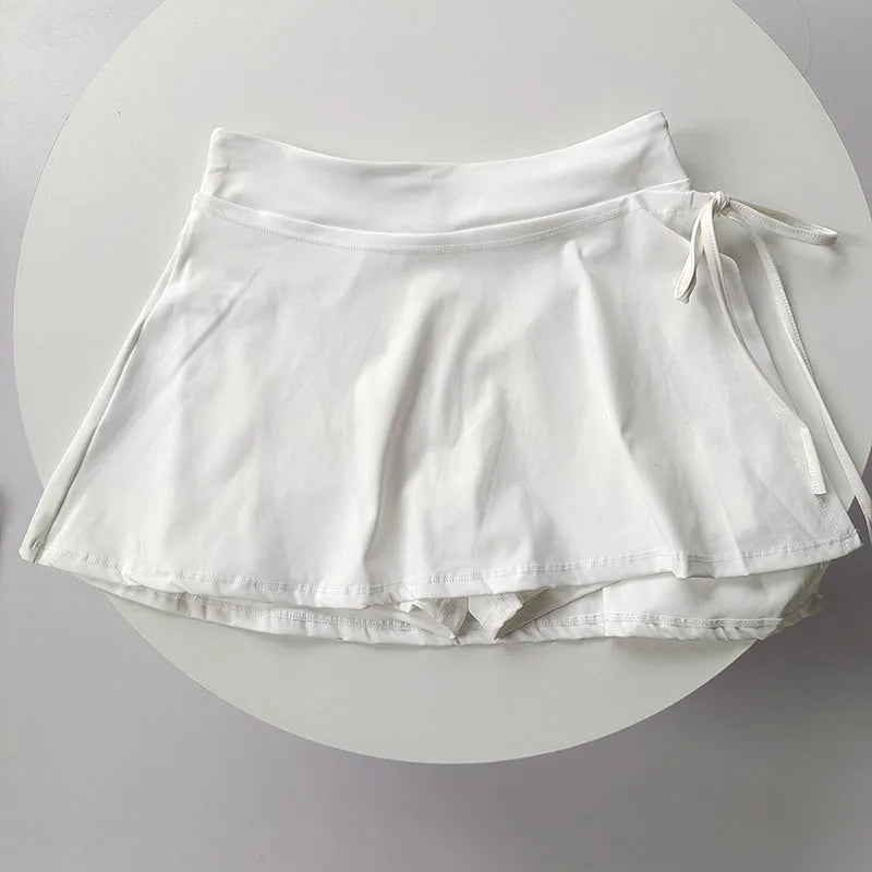Falda deportiva de Yoga 2 en 1 para mujer, faldas deportivas para correr, pantalones cortos de cintura alta, falda de Golf de voleibol, tenis, deportes, gimnasio, falda de Yoga, pantalones cortos