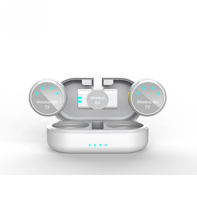 Nuevo micrófono inalámbrico magnético con cancelación de ruido, diseño de collar para grabación de audio y video en teléfonos inteligentes