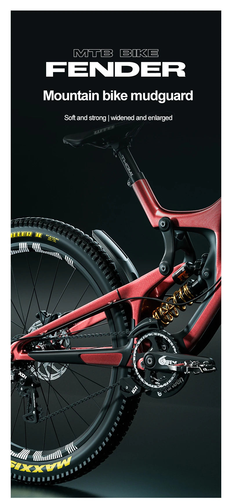 1/2 Uds ENLEE bicicleta guardabarros de carcasa dura bicicleta delantera trasera neumático rueda guardabarros MTB bicicleta guardabarros accesorios de pieza de ciclismo