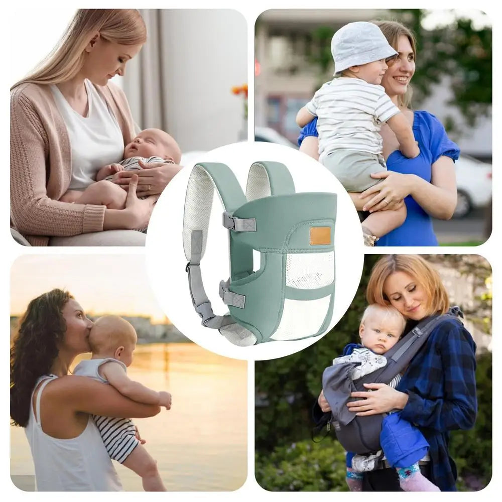 Soporte para bebé, portabebés ligero, ergonómico, transpirable, bolsa con eslinga Horizontal, soporte para la cabeza ajustable para paseos en la naturaleza