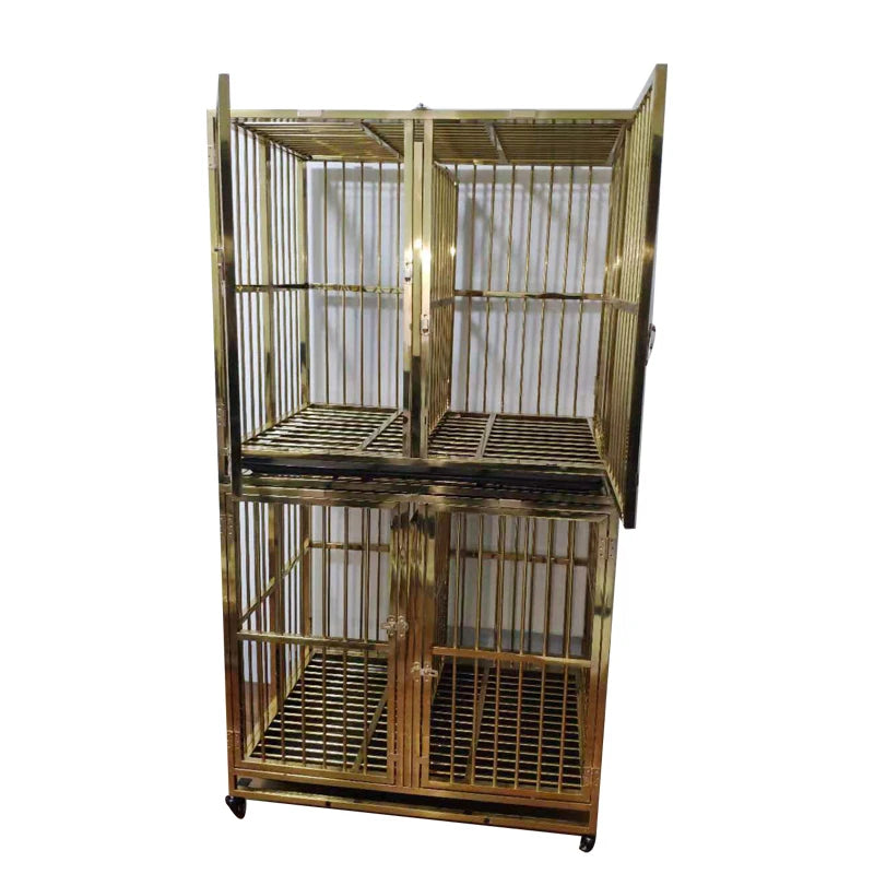 Jaula Plegable de Alambre Metálico Reforzado de Acero Inoxidable para Perros Grandes, Casetas Plegables para Mascotas, Jaulas para Perros Adultos en Oferta