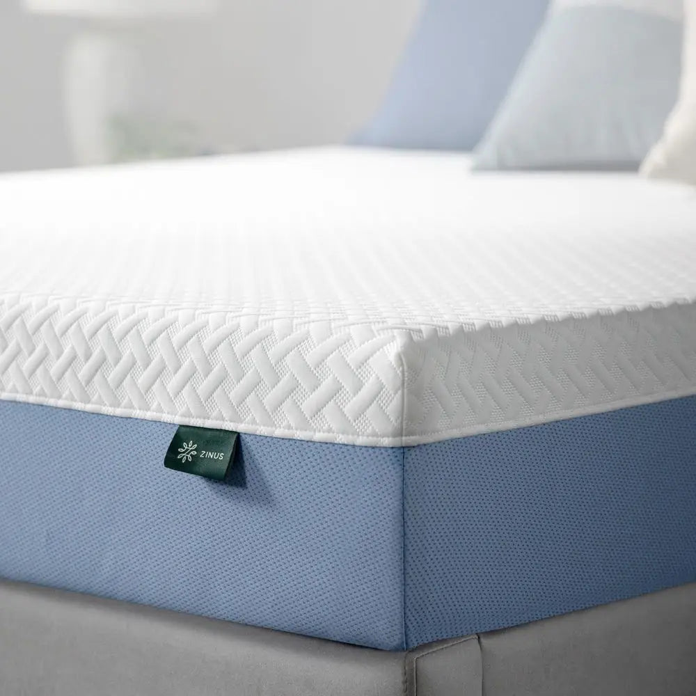Colchón de Espuma Viscoelástica Esencial de Té Verde de 8 Pulgadas, Cama en Caja, Colchón Económico, Certificado CertiPUR-US