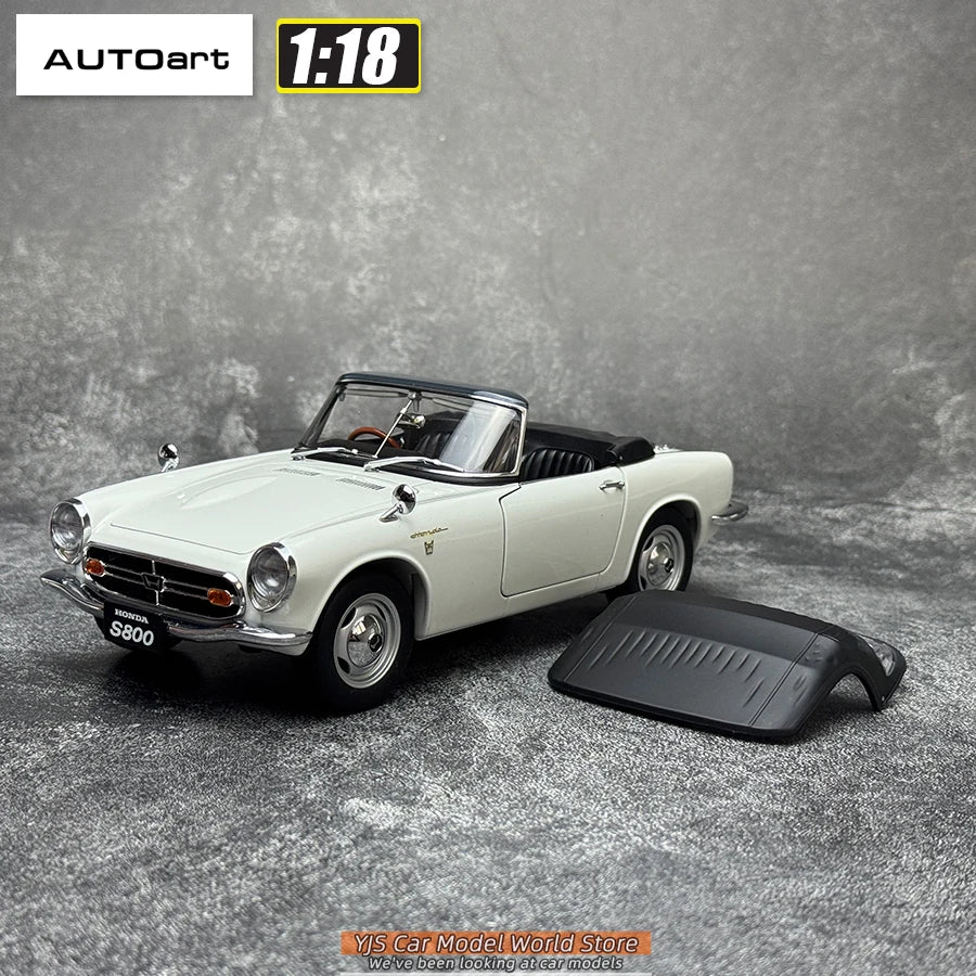 AUTOART 1/18 Honda S800 Coche Deportivo Convertible Modelo de Coche Enviar a un amigo Colección Personal Adorno Estático