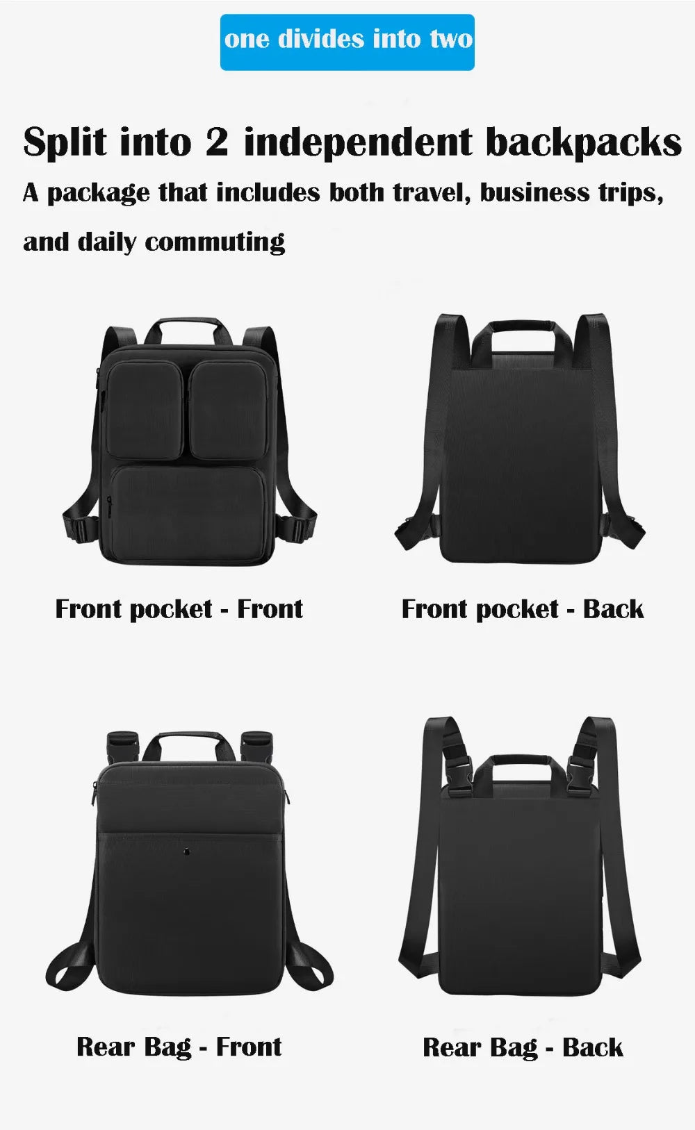 Estuche de embarque de gran capacidad, bolsa colgante, Maleta multifuncional de capacidad extendida, bolsa adicional, bolsa de almacenamiento de viaje extraíble