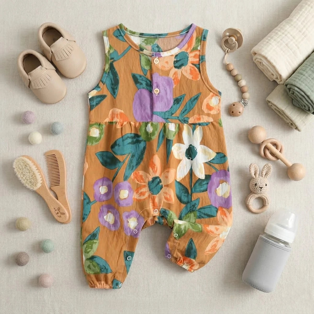 Ropa de Playa para Bebés Niñas, Estilo Vacaciones, Trajes para Bebés Recién Nacidos