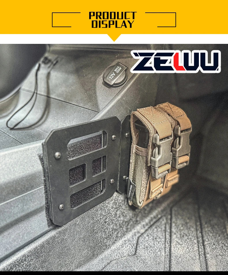 Panel Molle Portátil para Almacenamiento Modular, Organizador de Vehículos, Consola Central, Almacenamiento en el Guantera, Plástico ABS, Accesorios Interiores para Automóviles