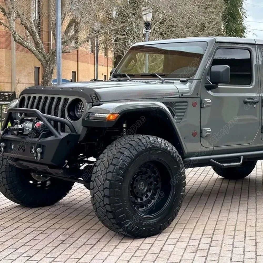 Para Jeep Gladiator Wrangler JL 2018 2019 2020 cubierta protectora de capó de automóvil Kit de accesorios de decoración deflector de arena y grava