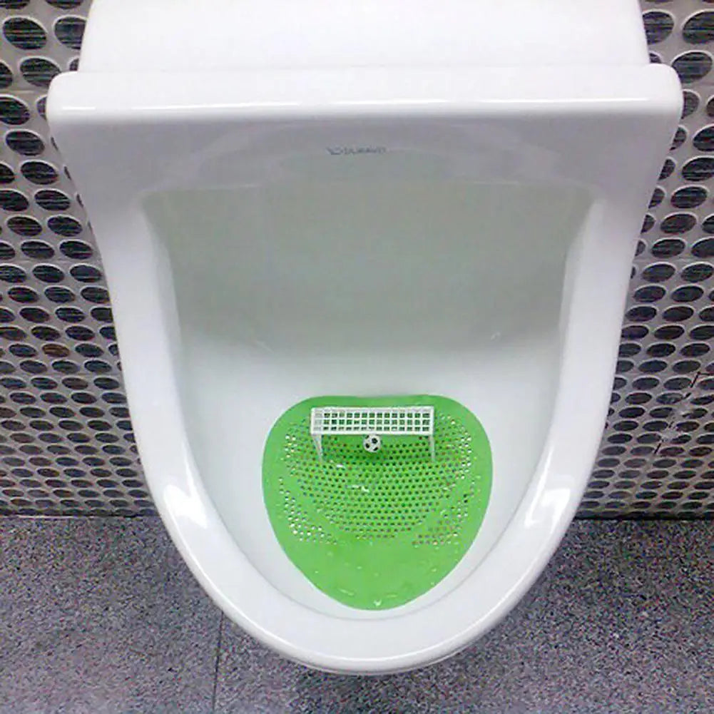 Mini urinario de pie para hombre, filtro de malla de plástico con forma de fútbol, urinario creativo para baño, almohadilla desodorante para inodoro