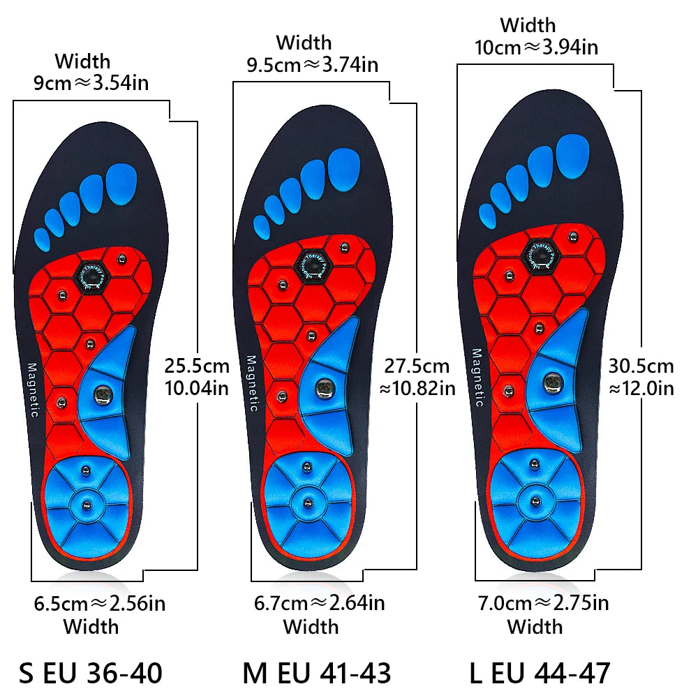 Plantillas de masaje magnético, insertos de acupresión, soporte para arco, acupresión ortopédica, almohadillas para zapatos, alivia el cansado para hombres y mujeres, Unisex