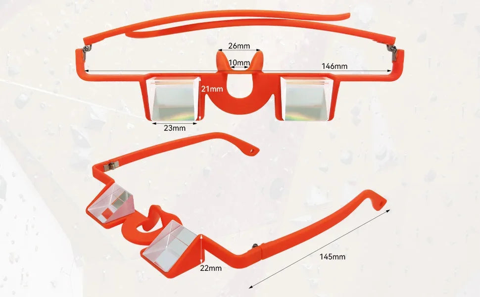 Gafas de Escalada Ligeras con Prisma K9, Alta Transparencia, para Escalada en Roca y Uso en Interiores y Exteriores