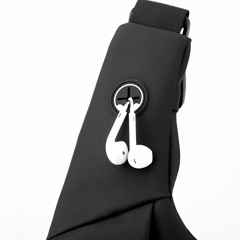 Bolso de Pecho Impermeable para Hombre, Bandolera, Mochila para Viajes Diarios, Membrana de Cuero Resistente a Salpicaduras, Ideal para Viajes Casuales