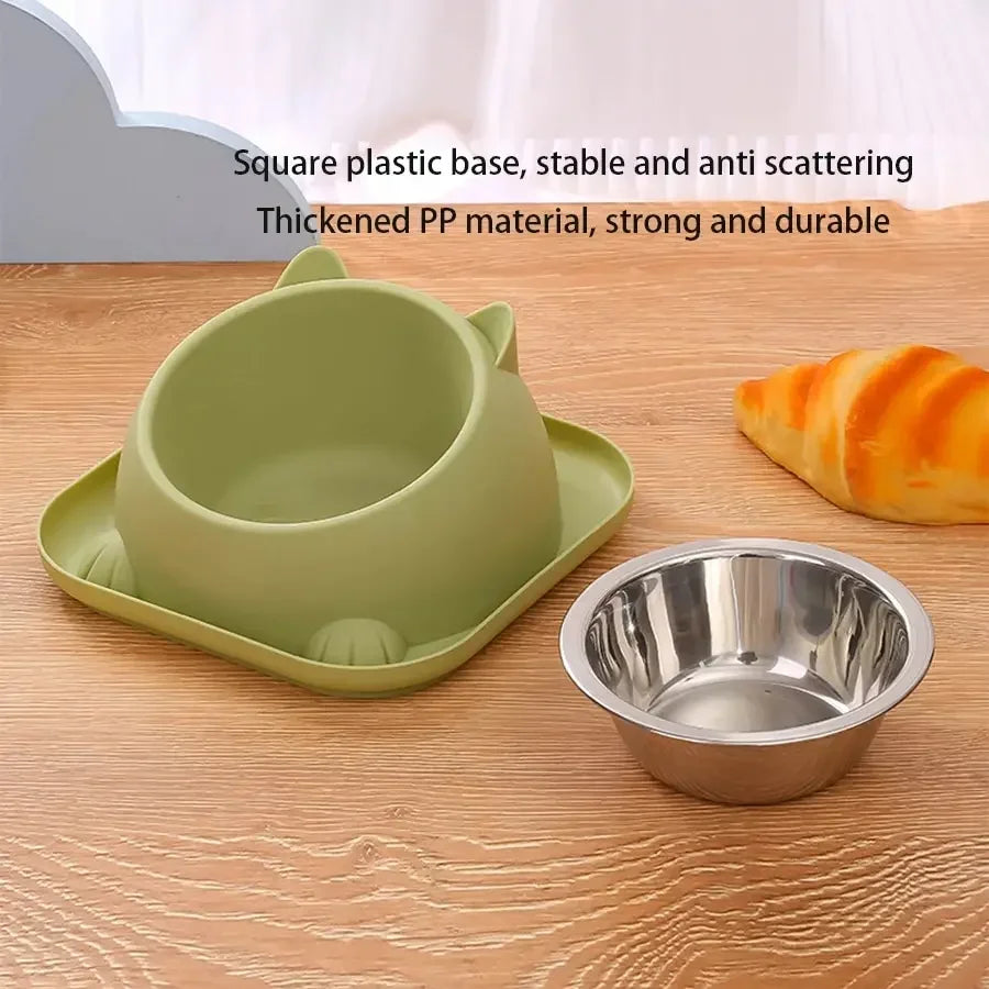 Cuenco para gatos antivuelco con forma divertida con agua añadida para evitar hormigas, cuencos para perros, inclinados y antideslizantes