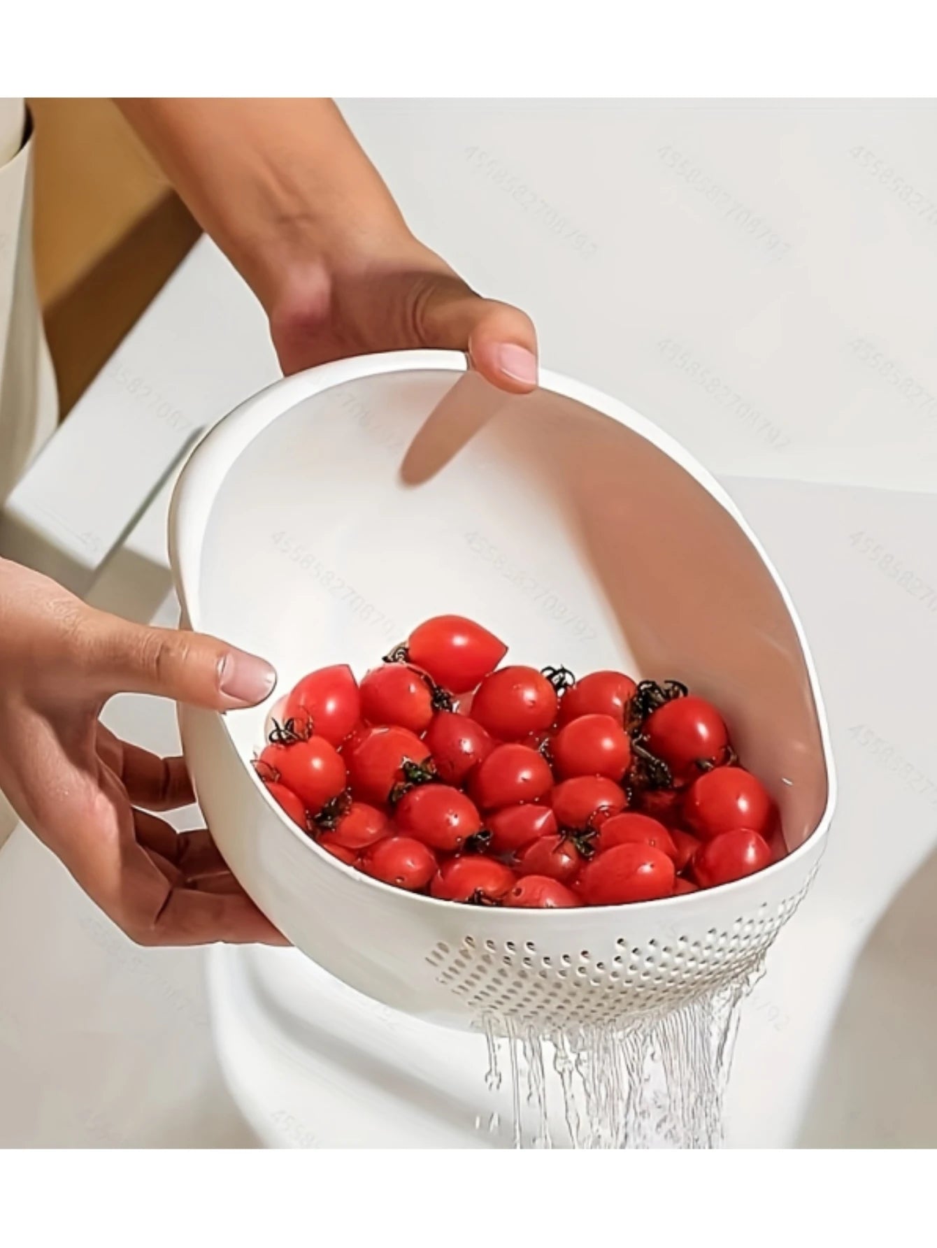 Cesta de drenaje de arroz, filtro de arroz, frutas y verduras de drenaje de tamiz, suministros de cocina, herramientas pequeñas multiusos, 1 pieza