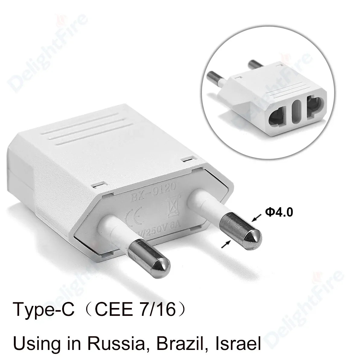 Adaptador de enchufe eléctrico estadounidense, europeo, UE a EE. UU., América, China, CN, Canadá, CA, adaptador de viaje, enchufe de 2 pines, convertidor tipo A, adaptador de corriente