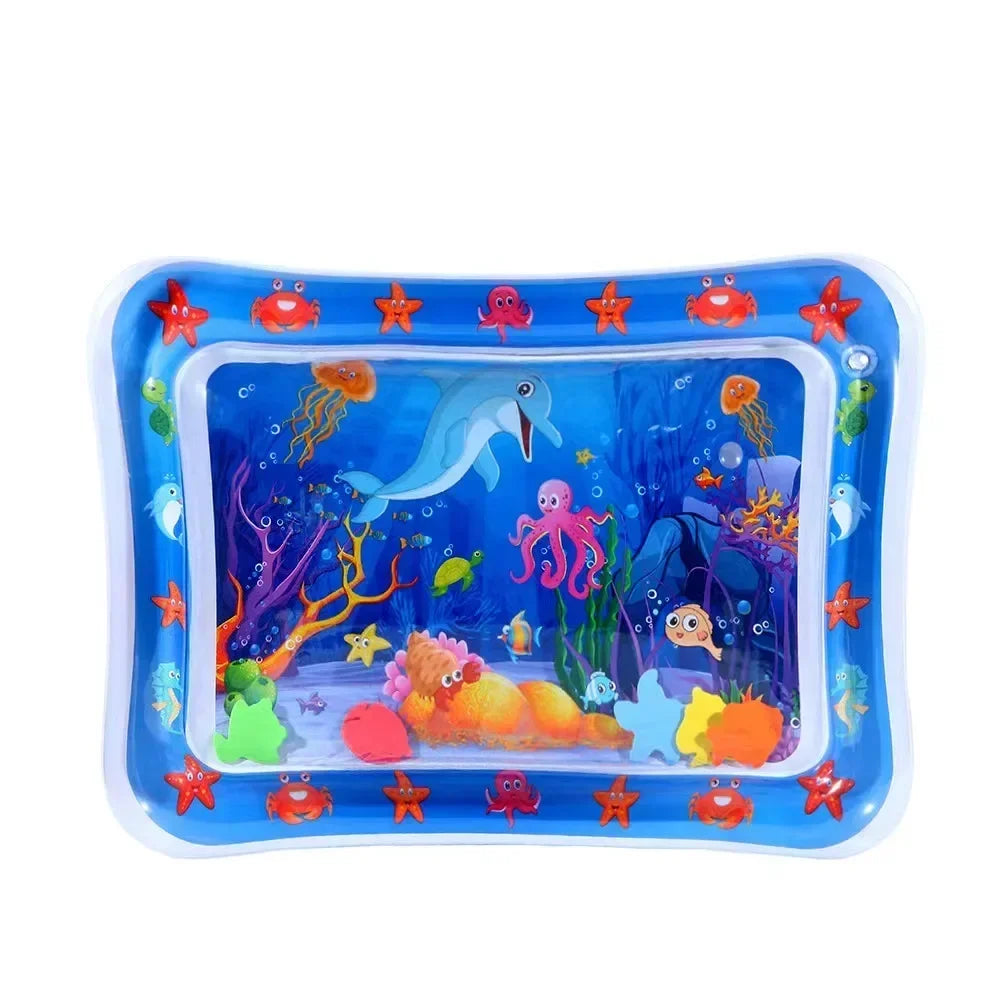 Estera de juego de agua para bebé, cojín inflable de PVC para tiempo de barriga infantil, almohadilla de agua para niños, juguetes de actividades de desarrollo de educación temprana