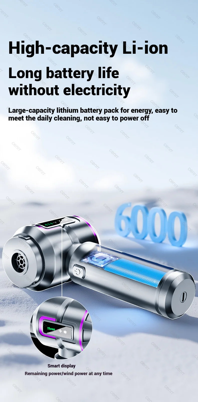 Aspirador de coche Mini potente 998000PA, electrodoméstico portátil, soplador de mano, aspirador para limpiador de coche
