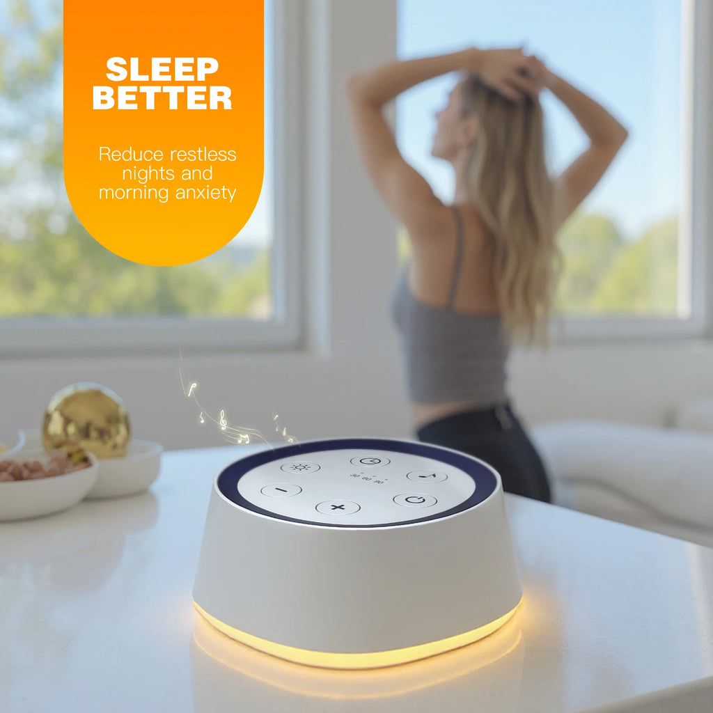 Máquina Portátil de Ruido Blanco para Bebés/Niños, 24 Sonidos Relajantes, Luz Nocturna, Temporizador, Recargable, Ayuda para Dormir Bebés y Calmante Infantil