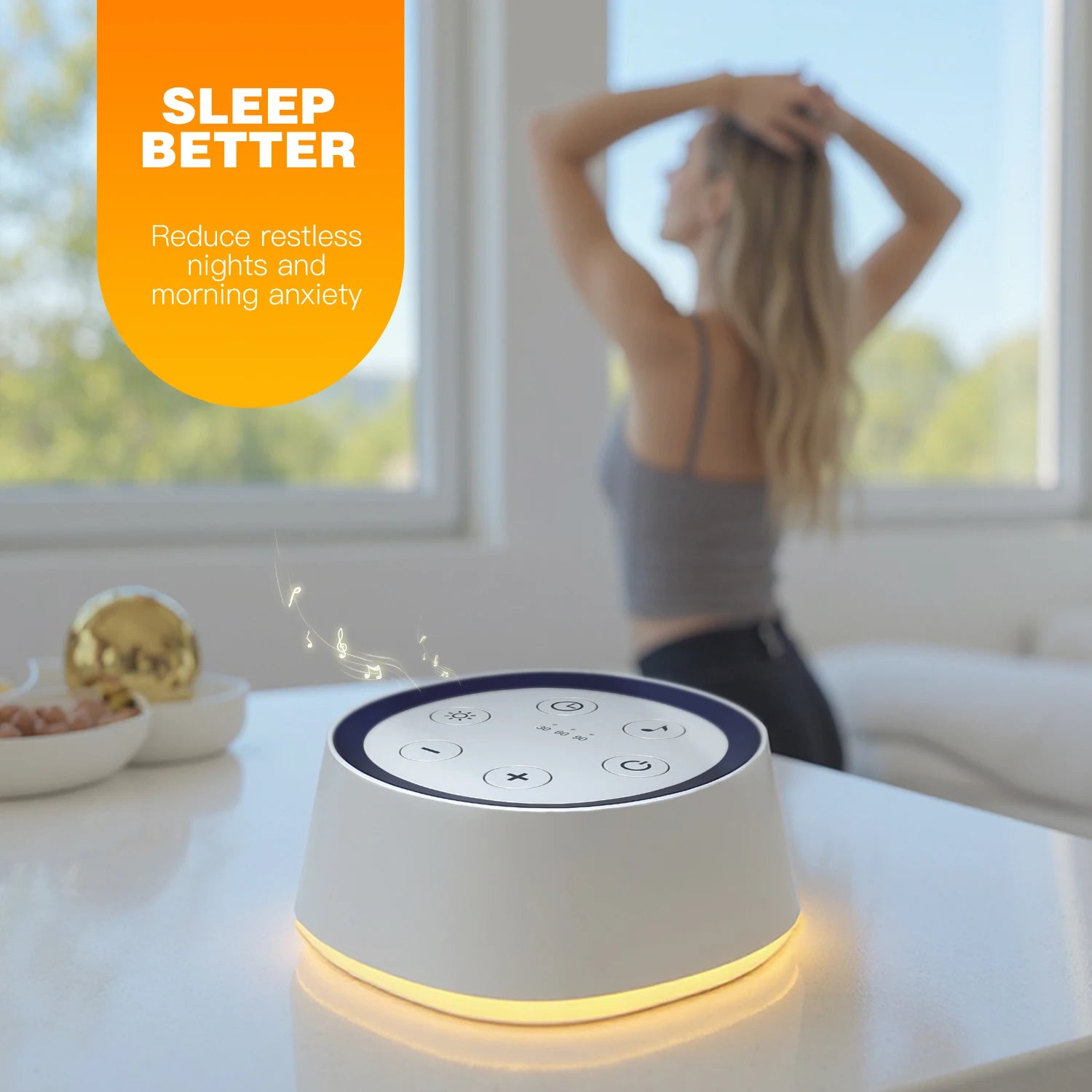 Máquina Portátil de Ruido Blanco para Bebés/Niños, 24 Sonidos Relajantes, Luz Nocturna, Temporizador, Recargable, Ayuda para Dormir Bebés y Calmante Infantil