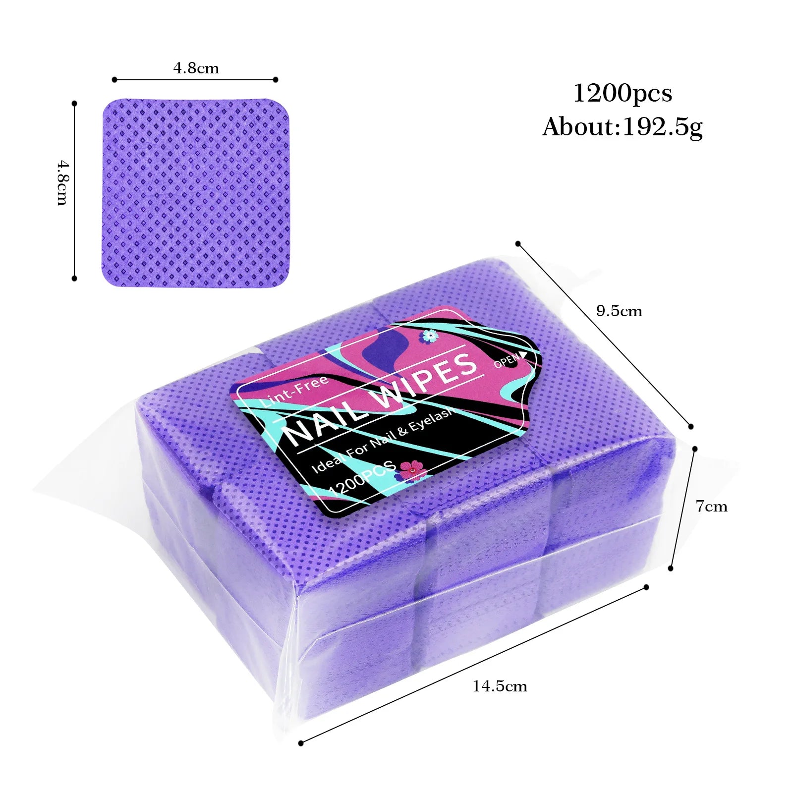 Toallitas de pegamento para pestañas sin pelusa para decoración de uñas en caja, removedor de esmalte de Gel de papel, pegamento limpio, almohadillas de algodón, Herramientas de limpieza de belleza, 1080 Uds.