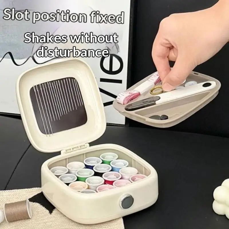 Mini kit de costura magnético, kit de aguja y hilo, suministros y accesorios de costura