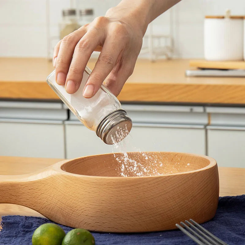 Botella de especias de vidrio para cocina, botella de condimentos para barbacoa con tapa, salero y pimienta, Mini juego de tarros de condimentos