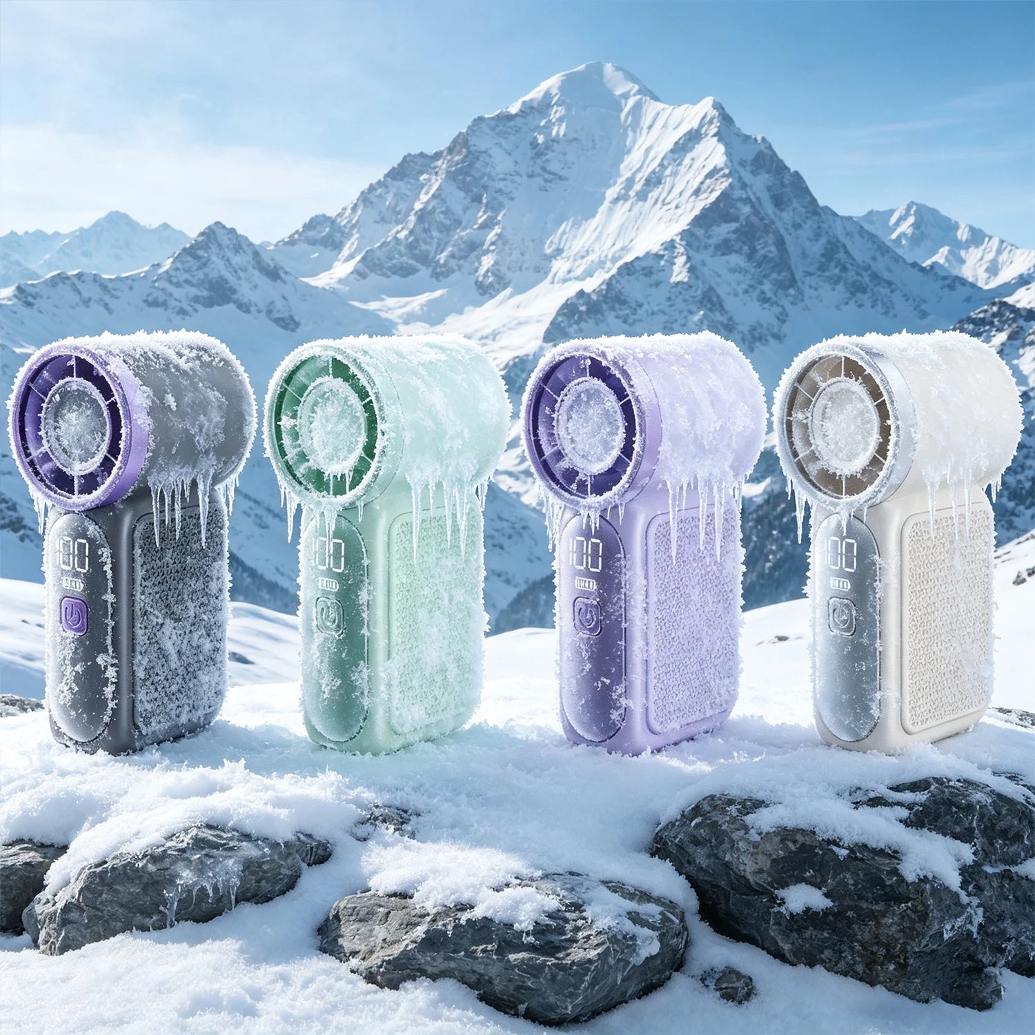 Mini Ventilador Portátil de Mano con Pantalla LED, Ventilador de Alta Velocidad, Ventilador de Escritorio, Refrigeración para Exteriores, Ventilador Recargable