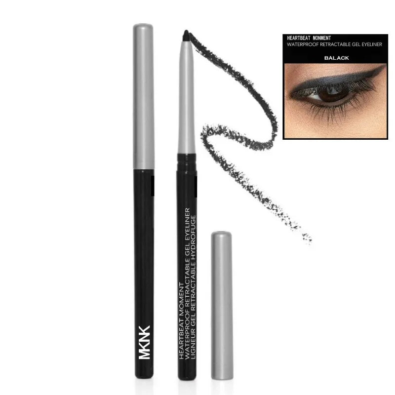 Lápiz Delineador de ojos negro resistente al agua, a prueba de manchas, de larga duración, crema marrón oscuro, delineador de ojos en Gel, maquillaje de ojos para principiantes, 1-3 unidades