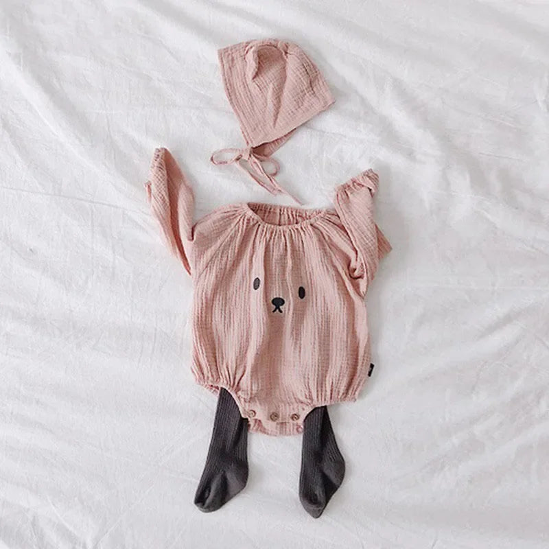 Body para bebé recién nacido con sombrero, ropa de algodón orgánico de manga larga para niña y niño, disfraces de fotografía, ropa para niña y niño