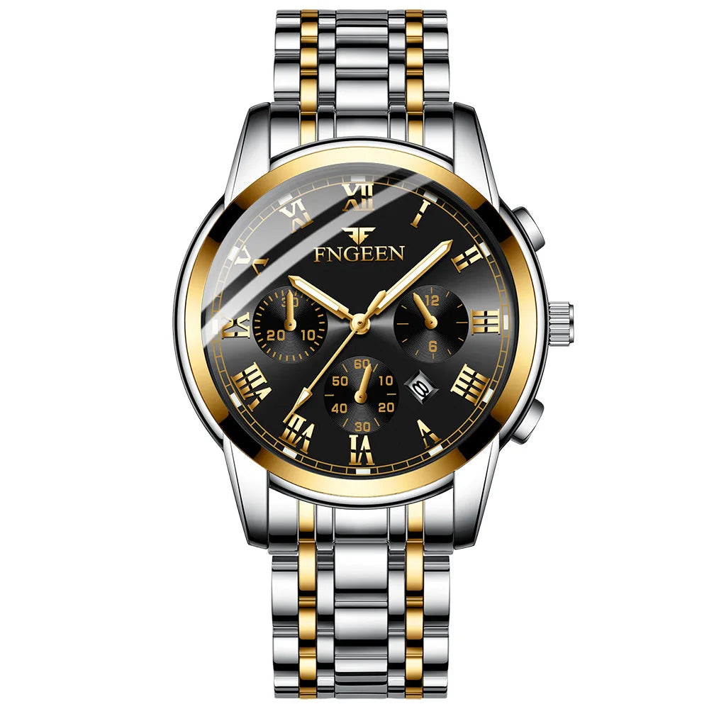 BINBONG, relojes para hombre 2023, marca superior de lujo, reloj con fecha resistente al agua, correa de acero para hombre, reloj de cuarzo informal, reloj de pulsera deportivo para hombre 4006