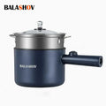Mini Cocina eléctrica multifunción todo en uno, olla individual de doble capa para el hogar, olla para Fideos, olla caliente antiadherente, herramienta de cocina