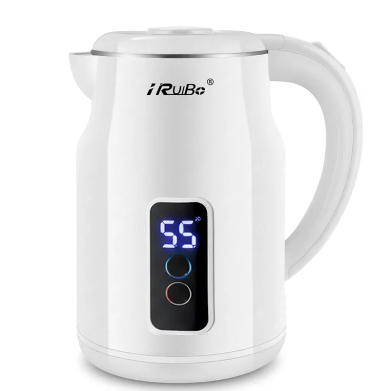 Iruibo 2.5l hervidor eléctrico 1000W casa cocina de calentamiento rápido hervidor de té de ebullición automático de protección de apagado de energía 110V hervidor de acero inoxidable