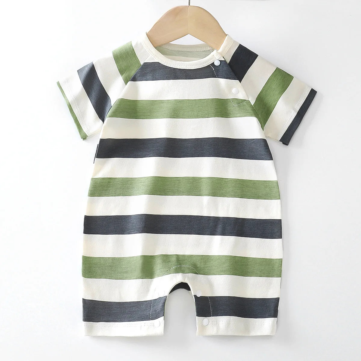 Monos de dibujos animados para bebé, mono de algodón transpirable de verano de manga corta para recién nacidos, niños y niñas, ropa para gatear
