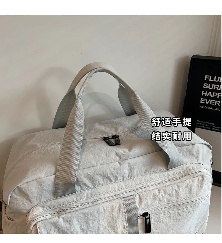Bolsas de viaje Oxford con cremallera a la moda, bolsos sencillos de gran capacidad para mujer, gran oferta 20220, bolsas de viaje portátiles con hilo de coser