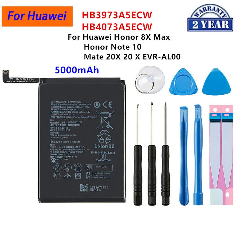 Batería para HuaWei P10/P20/P30 Pro/P40/P40 Pro/P30/Mate20 Pro/Mate 10 Pro/Mate 20X/Mate 30/Mate 30 Pro/P10 Plus/Honor X10 5G