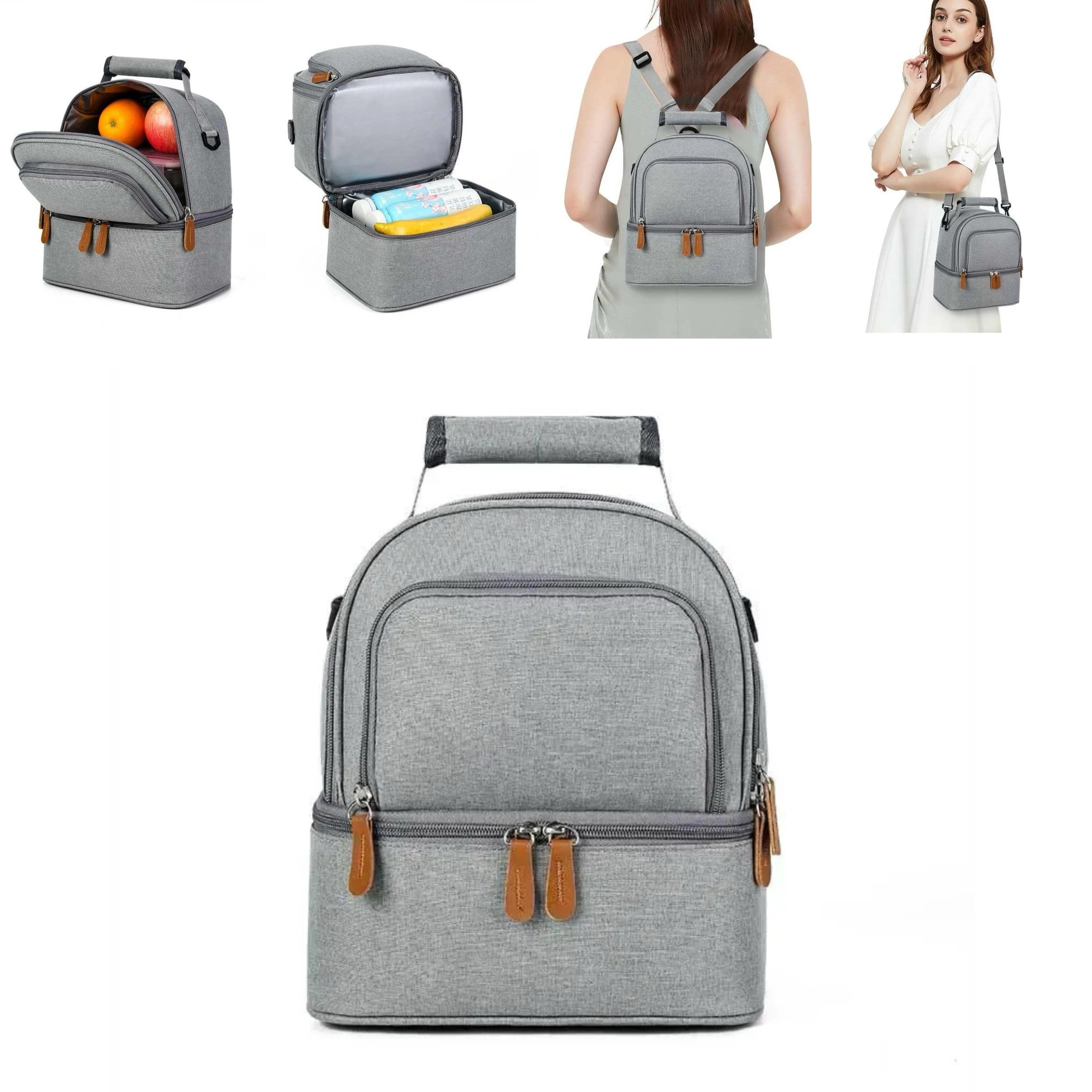 Bolsa de almuerzo para comida escolar de Picnic caliente de gran capacidad, mochila aislada, bolsas para fiambrera, refrigerador fresco, leche materna, bolso de mantenimiento fresco