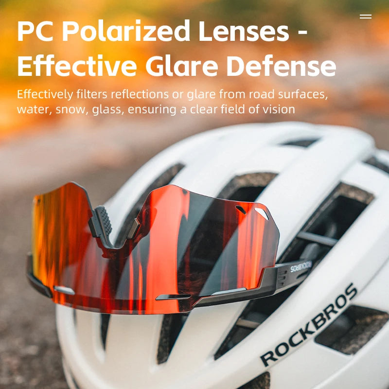 ROCKBROS-gafas de sol polarizadas y fotocromáticas para ciclismo, lentes deportivas para bicicleta de montaña y carretera, protección UV400