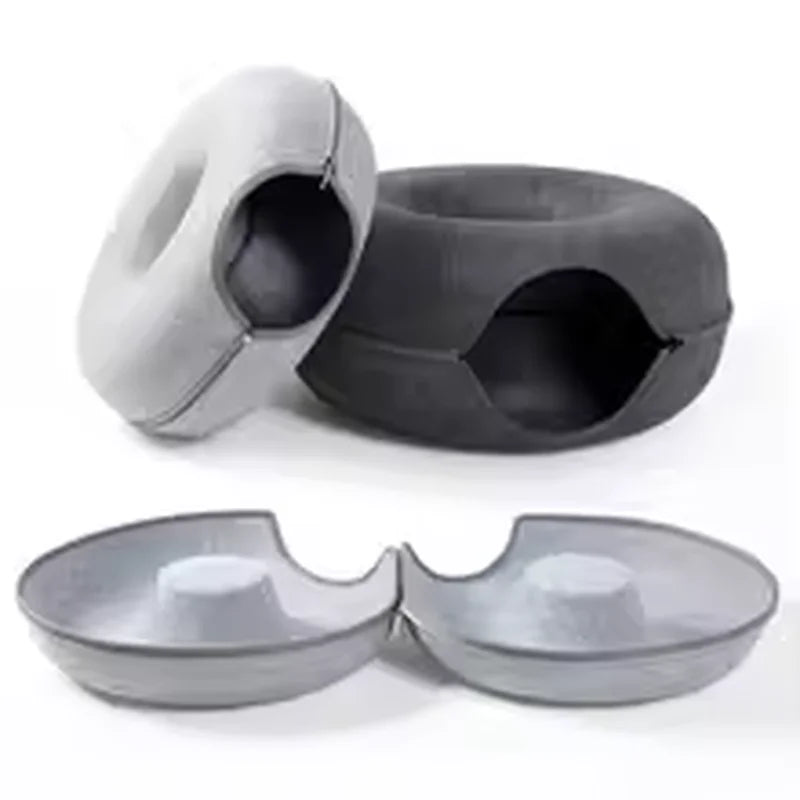 Cama Túnel para Gatos de Interior, Desmontable y Lavable, Cueva de Fieltro para Gatos, Escondite Interactivo, Nido de Descanso, Apto para Viviendas con Múltiples Gatos